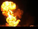 عکس: آتش سوزی در خط لوله گاز در غرب قزاقستان / حوادث