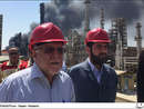 عکس: ادامه آتش سوزی در پتروشیمی بوعلی / ایران
