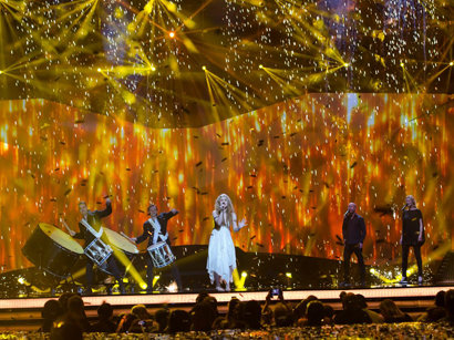 عکس: آذربایجان دومین جایگاه مسابقه آوازخوانی یوروویژن از آن خود کرد (تصویری) / آذربایجان