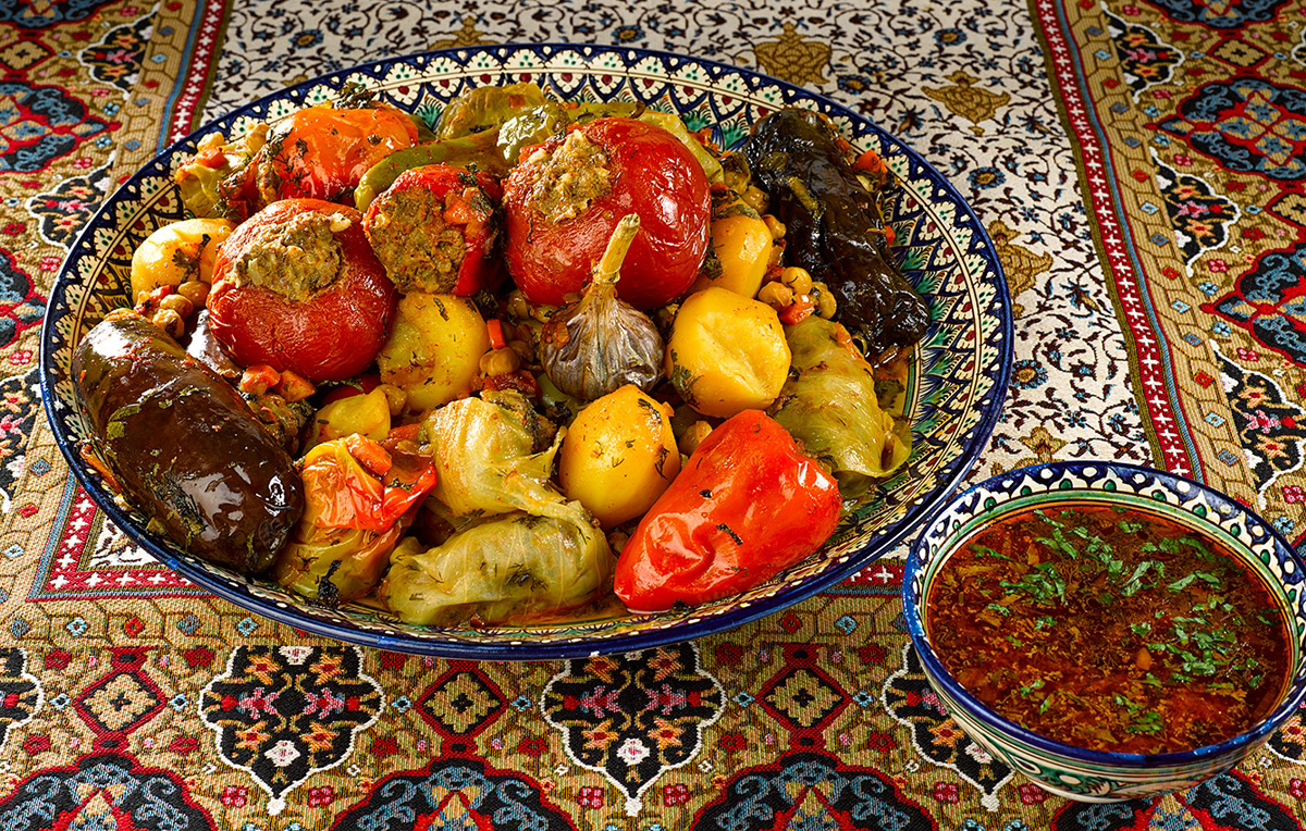 Блюдо садж фото азербайджанской кухни