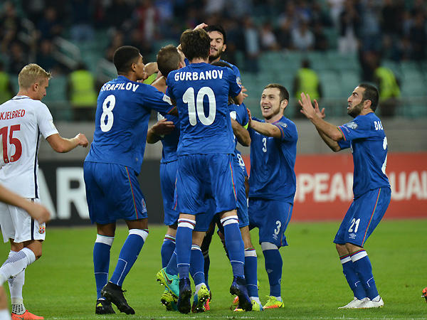 Сборная Азербайджана по футболу обыграла команду Кыргызстана с крупным счетом